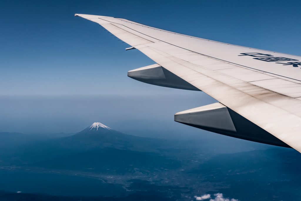 Mont Fuji vue depuis l'avion